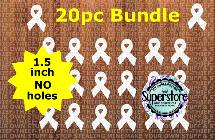 1.5 inch - Cancer Ribbon - (great for badge reels & hairbow centers)