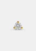 1.5mm Round Diamond Threaded Flat Back Earring