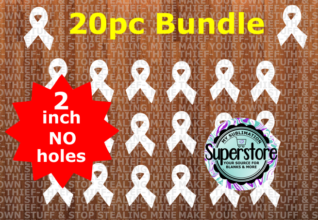2 inch - Cancer Ribbon - (great for badge reels & hairbow centers)