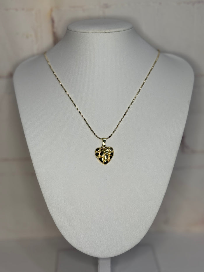 Nugget Heart Necklace (small version)