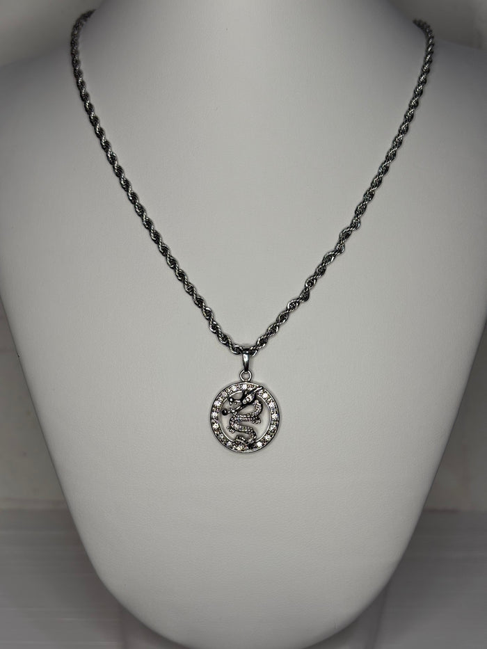 Silver Dragon Necklace