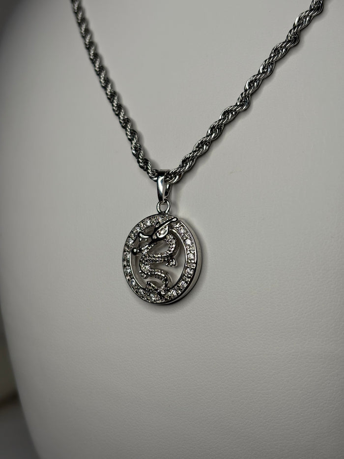 Silver Dragon Necklace