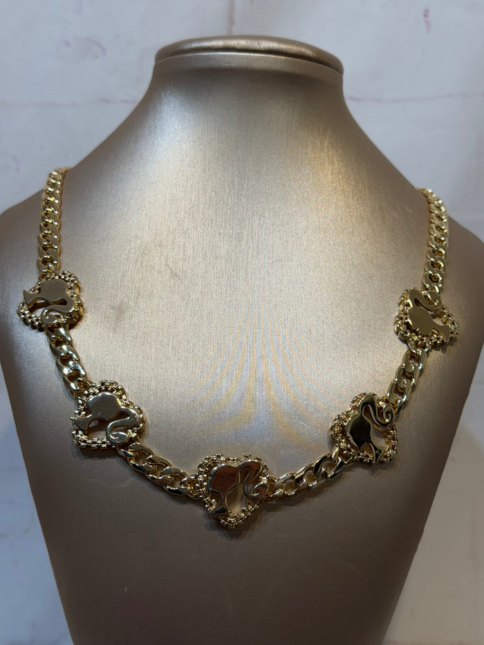Multi Heart Barbie Chain