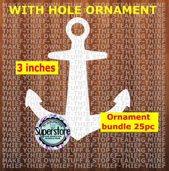 Anchor - with hole - Ornament Bundle Price