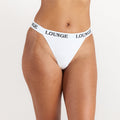 Bamboo Triangle Thong - All White