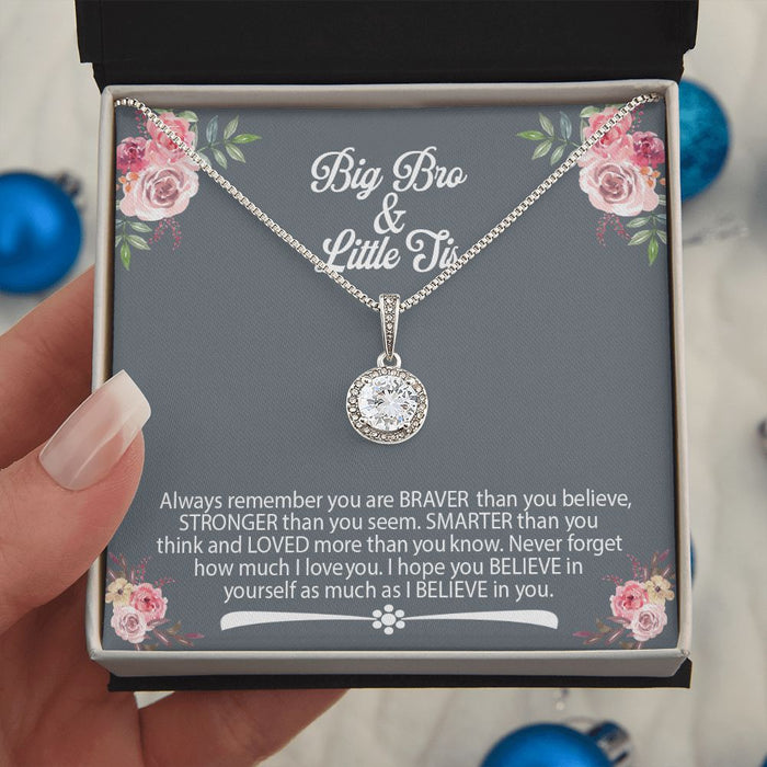 Big Brother Gift to Little Sister - Sister Birthday Gift from Brother - Brother to Little Sister Necklace