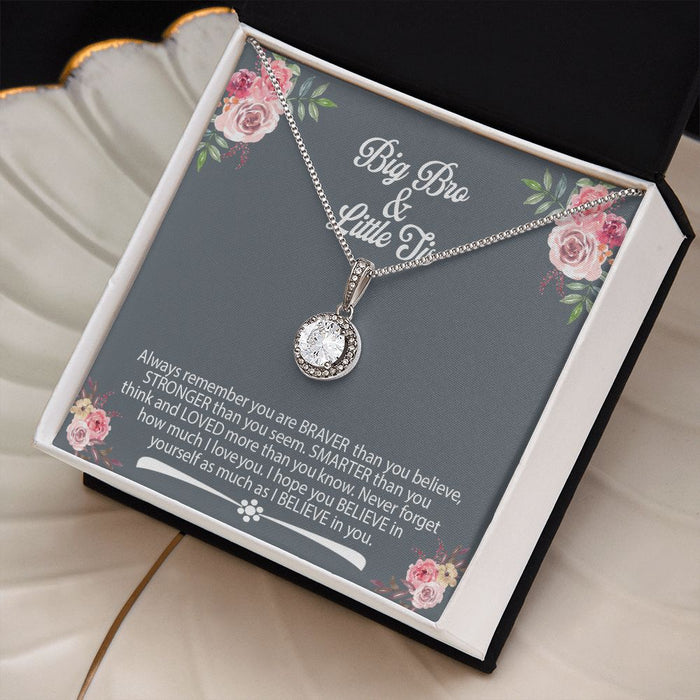 Big Brother Gift to Little Sister - Sister Birthday Gift from Brother - Brother to Little Sister Necklace