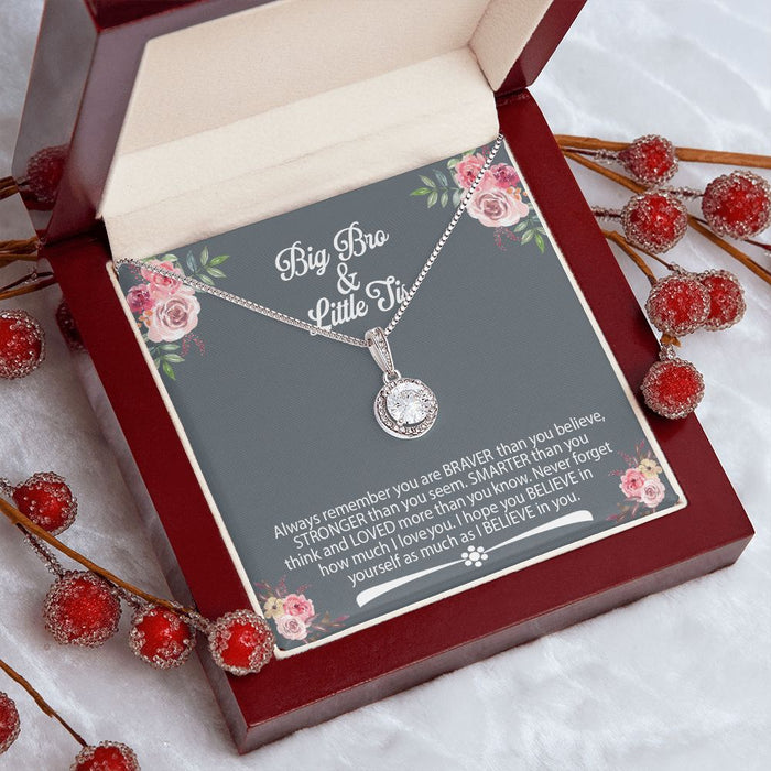Big Brother Gift to Little Sister - Sister Birthday Gift from Brother - Brother to Little Sister Necklace