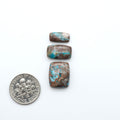 Rare Bisbee Turquoise cabochons with rich blue color and classic brown matrix. Perfect for jewelry makers, collectors, and lovers of fine American turquoise.