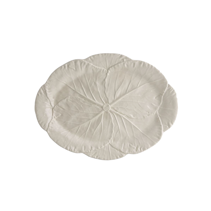 Cabbage Oval Platter - White