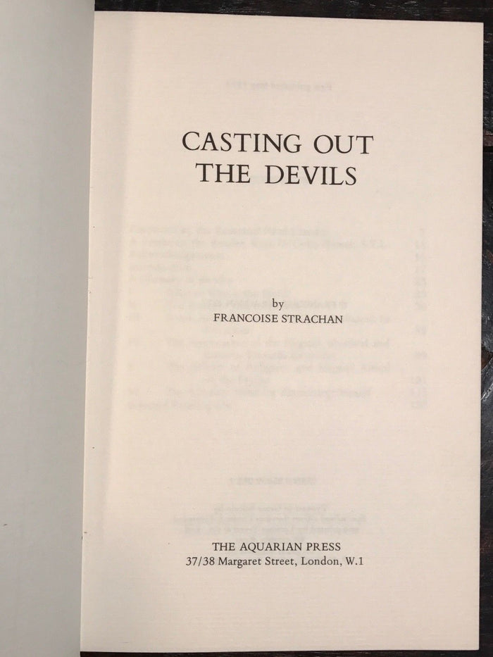 CASTING OUT THE DEVILS; F. Strachan, Stated 1st/1st 1972; HC/DJ DEMONS EXORCISM