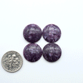 Shop natural Charoite cabochons with vivid violet swirls, perfect for jewelry makers and silversmiths creating rings, pendants, and custom designs.