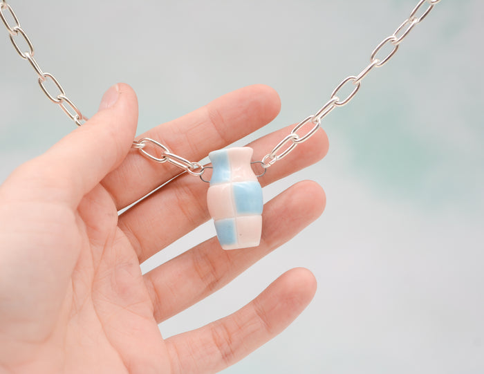 Checkered Pot Necklace #4
