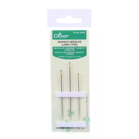 Clover Long Sashiko Needles 3 ct -- Clover