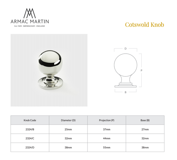 Cotswold Ball Cabinet Knob