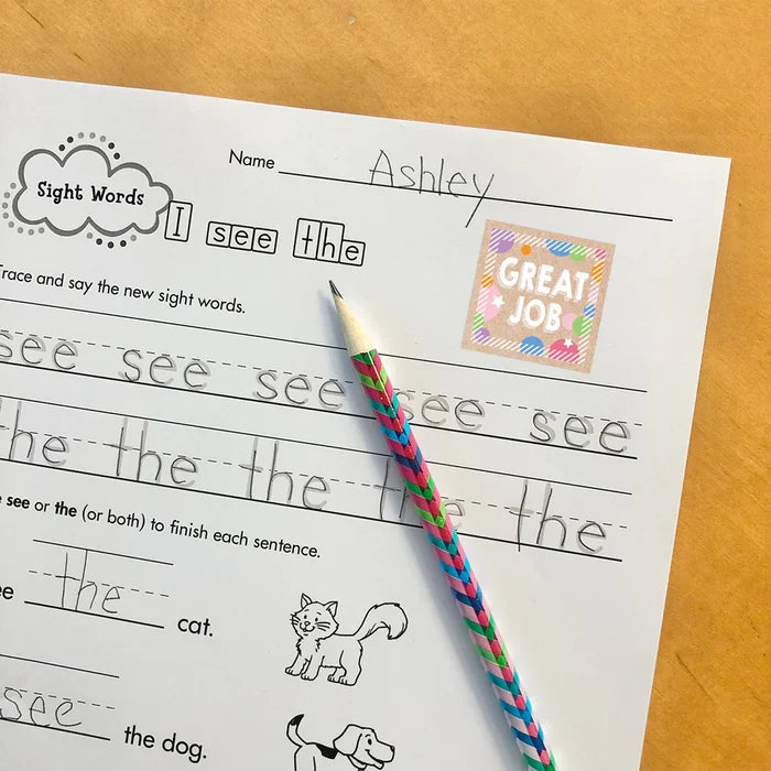Creative Teaching Krafty Pop Colorful Kraft Reward Stickers (CTP 10893)