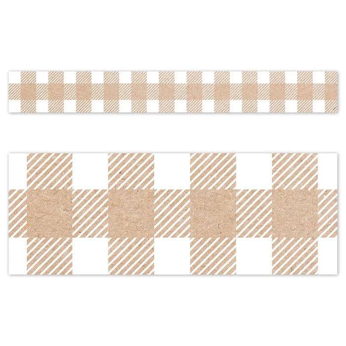 Creative Teaching Krafty Pop Kraft Buffalo Check EZ Border (CTP 10905)