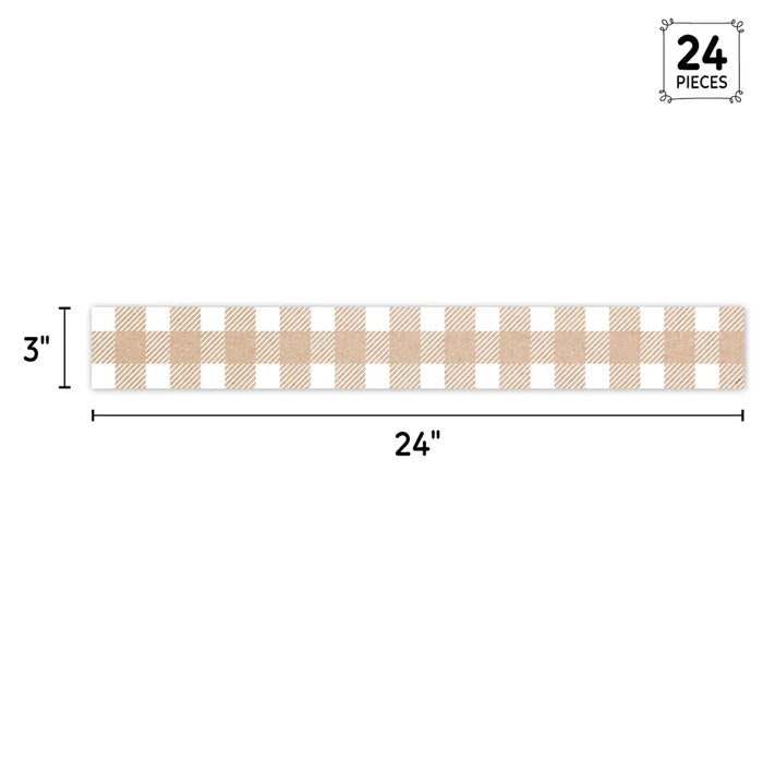 Creative Teaching Krafty Pop Kraft Buffalo Check EZ Border (CTP 10905)