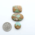 These Crow Springs Ribbon Turquoise Cabochons have a rich color and matrix that are sure to add a unique touch to a variety of jewelry pieces.