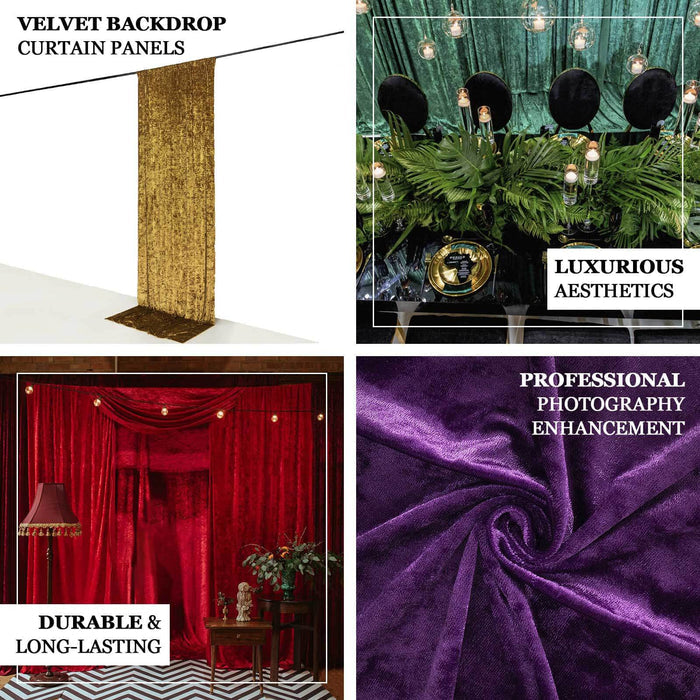 Luxurious velvet backdrop curtain panels for professional photography.