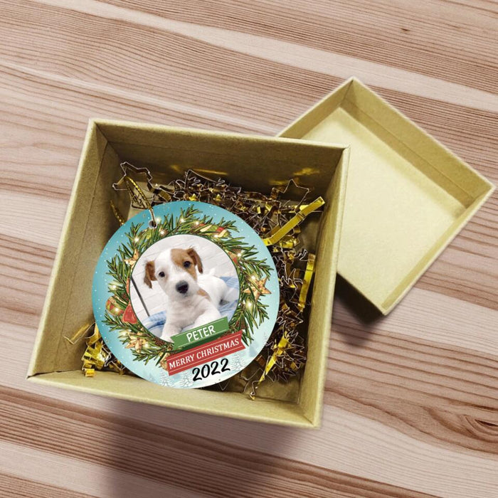 Custom Photo Gift For Pets - Personalized Round Ornament