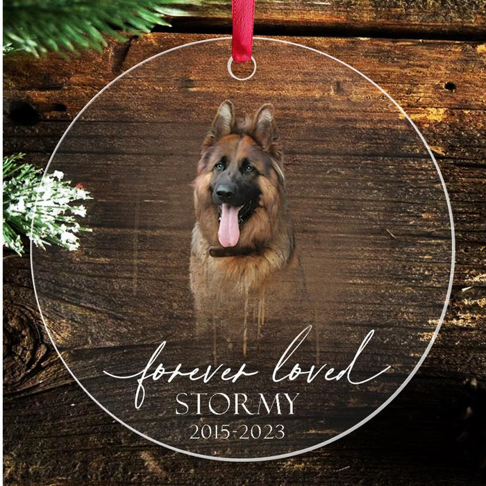 Dog Memory Ornament | Custom Dog Memorial Photo Ornament