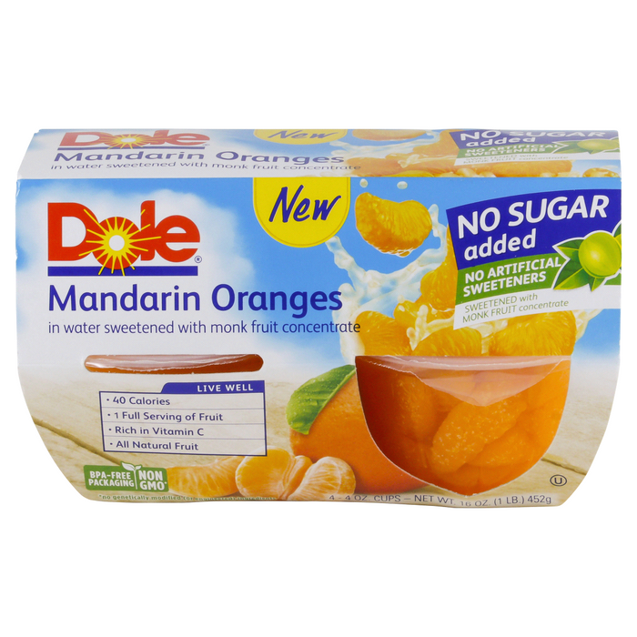 DOLE MANDARIN FRUIT BOWL 4 OZ 4 COUNT