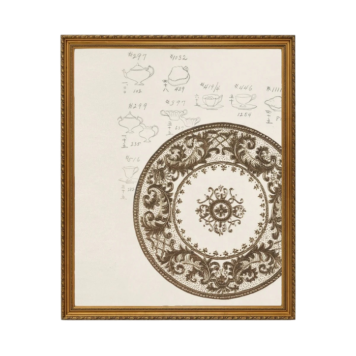 English Brown Plate - Unframed Art Print