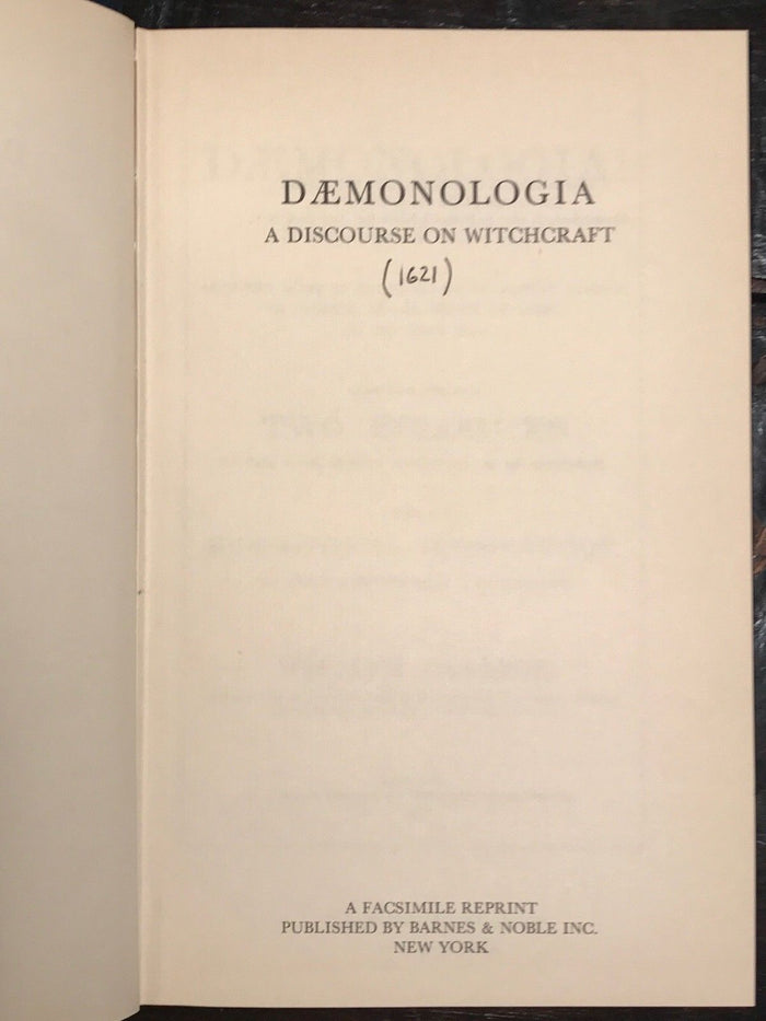 FAIRFAX DAEMONOLOGIA: A DISCOURSE ON WITCHCRAFT; W. Grainge, 1st Reprint Ed 1971