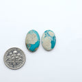 Natural Fox Turquoise Cabochons, semi-precious gemstone cabochons cut for jewelry-making and silversmithing by Cutting Edge Turquoise