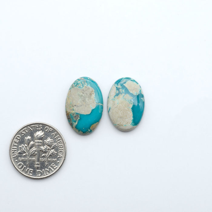 Natural Fox Turquoise Cabochons, semi-precious gemstone cabochons cut for jewelry-making and silversmithing by Cutting Edge Turquoise