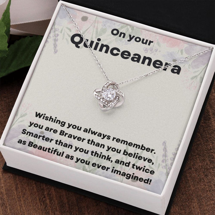 "Give Her the Gift of Elegance with Our Quinceañera Necklace"
