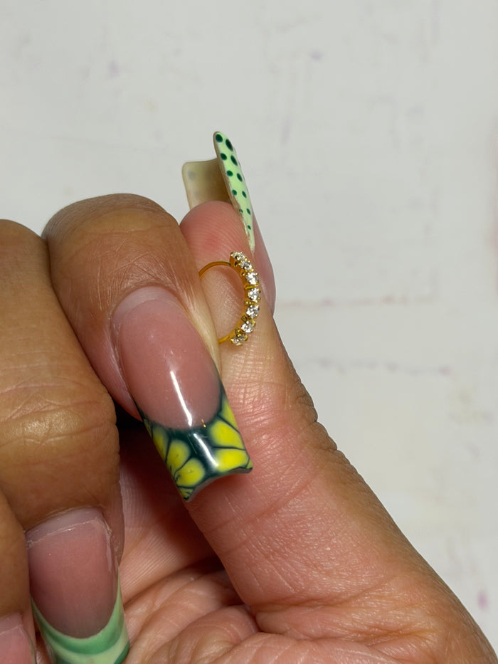 Gold Diamond Hoop