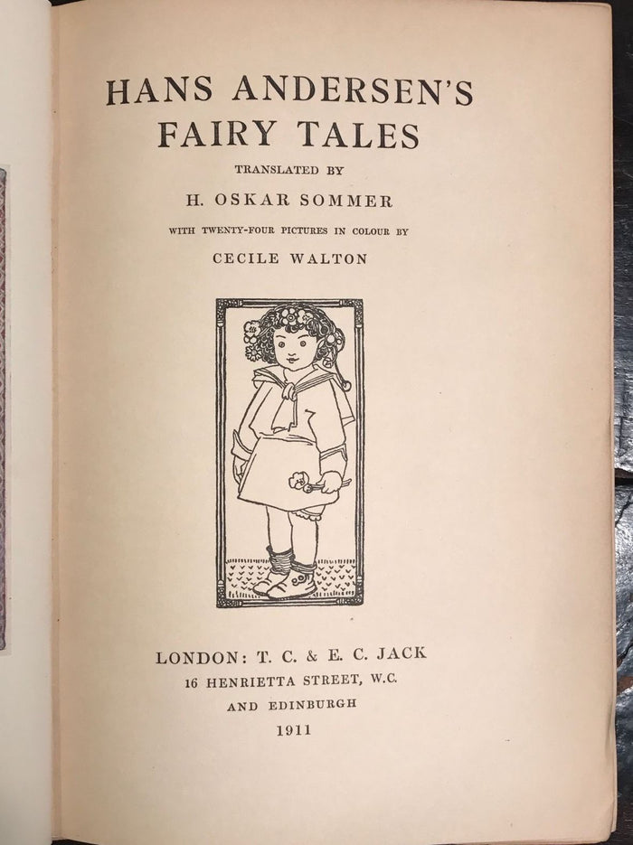 HANS ANDERSEN'S FAIRY TALES, ILLUSTRATED by CECILE WALTON, 1st/1st, 1911, RARE