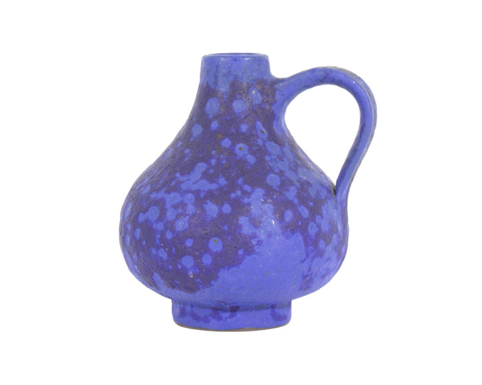 Hartwig Heyne Hoy West German Blue Ceramic Vase Jug