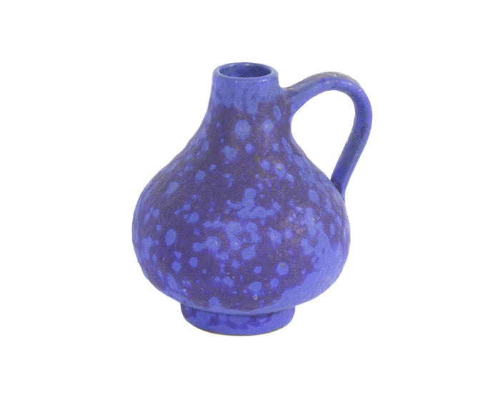 Hartwig Heyne Hoy West German Blue Ceramic Vase Jug