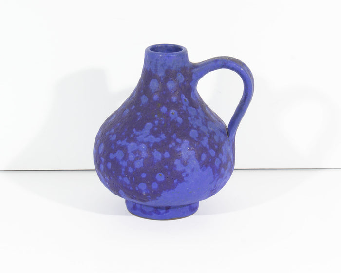 Hartwig Heyne Hoy West German Blue Ceramic Vase Jug
