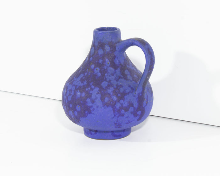 Hartwig Heyne Hoy West German Blue Ceramic Vase Jug