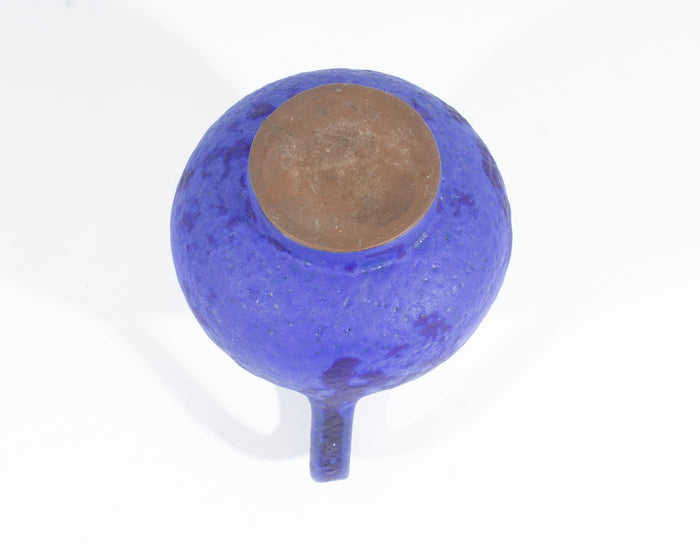 Hartwig Heyne Hoy West German Blue Ceramic Vase Jug