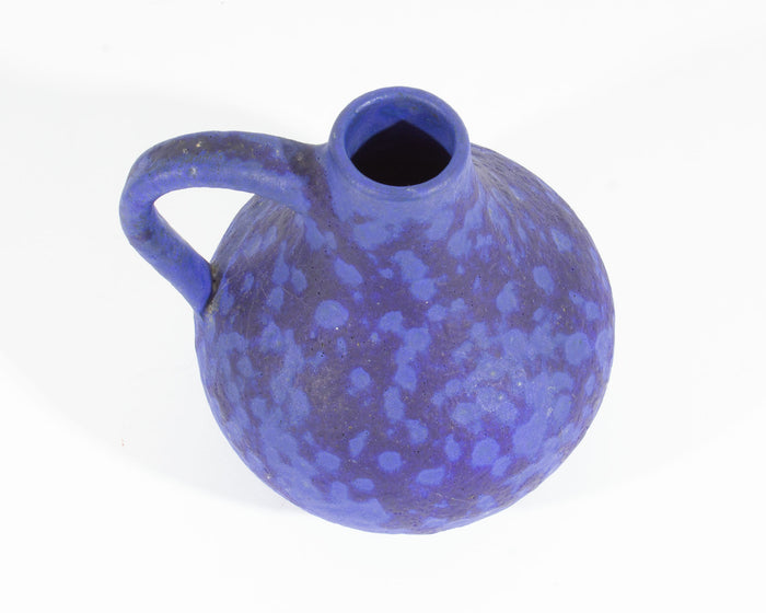 Hartwig Heyne Hoy West German Blue Ceramic Vase Jug