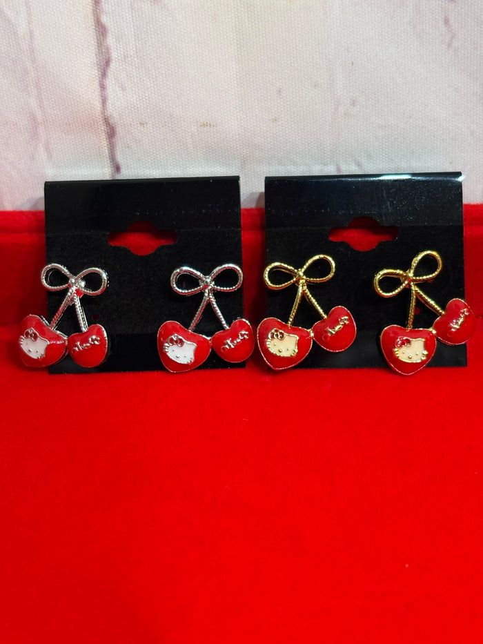 HK Color Cherry Earrings