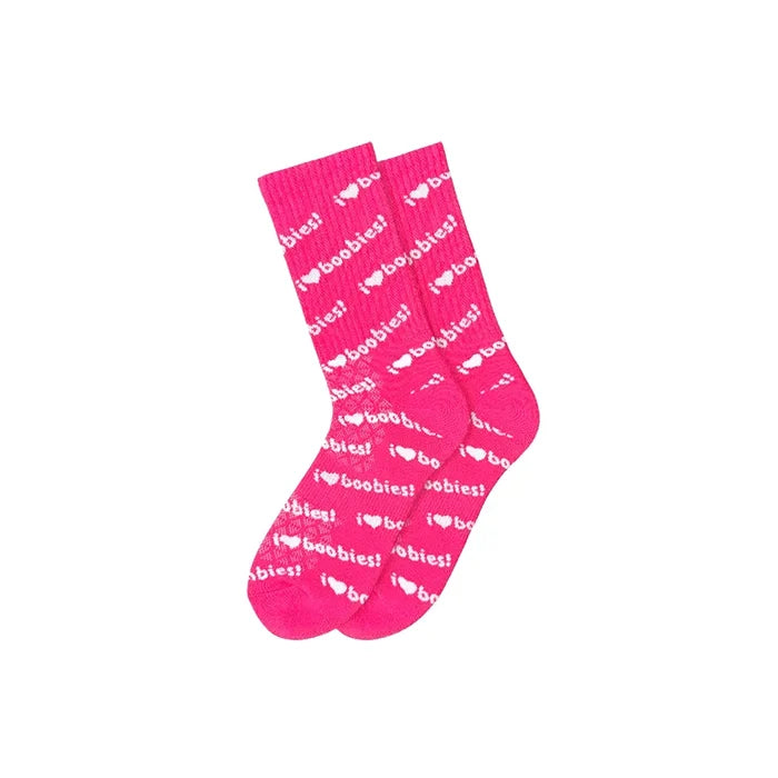 I Love Boobies Sock 'Pink'