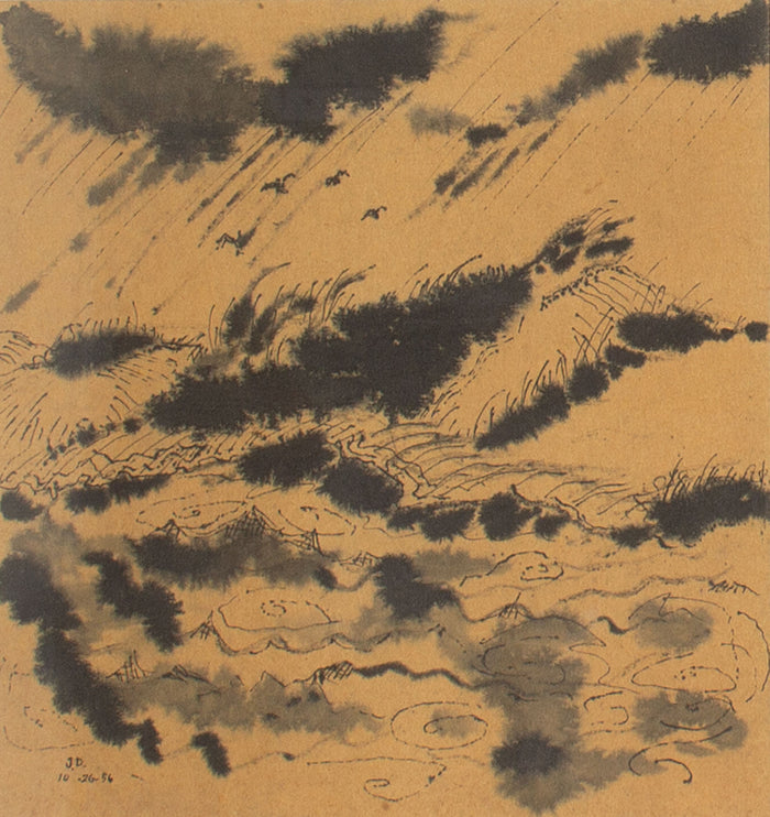 James Doversberger 1956 Landscape Ink Painting