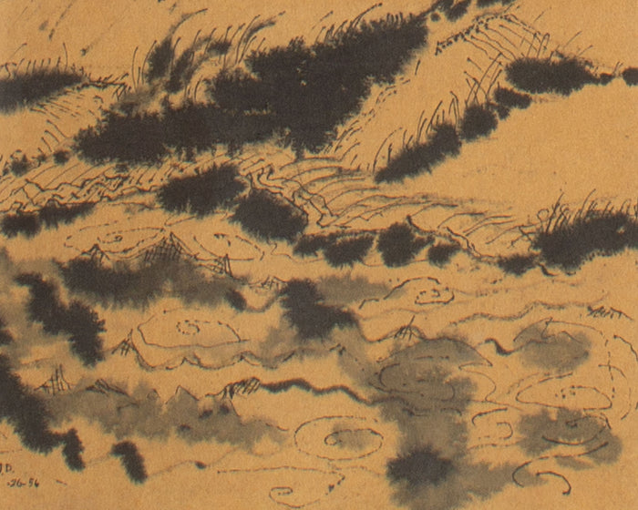James Doversberger 1956 Landscape Ink Painting