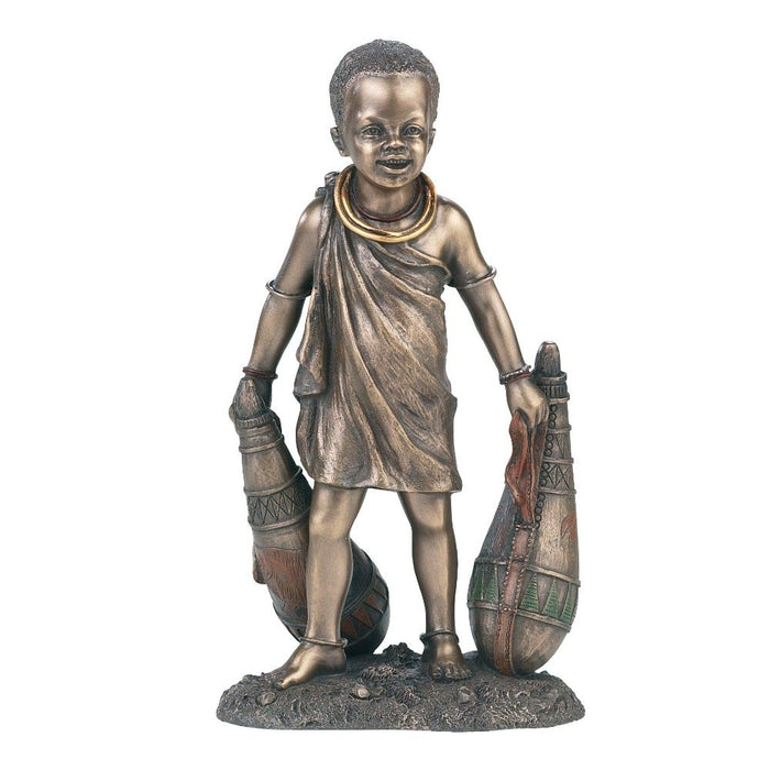 Jinake Tume African Figurine Bronze Sculpture