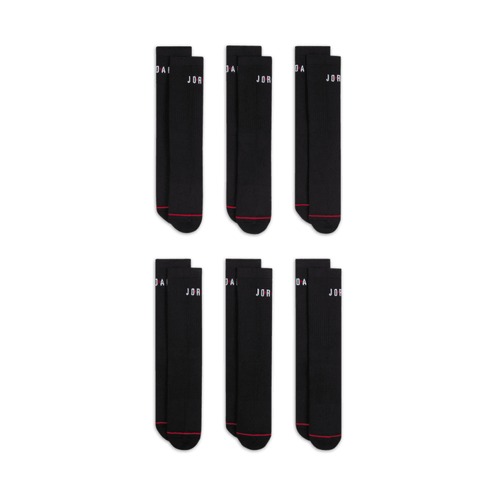 Jordan Everyday Crew Socks (6 Pairs) 'Black'