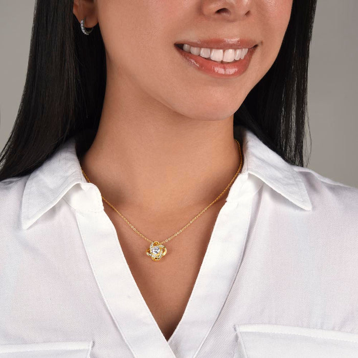 JWSHINEE To My Soulmate Necklace For Women 14K White Gold Plated Elegant Water Drop Gifts For Her