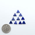 Shop natural Lapis Lazuli cabochons with rich blue tones and golden pyrite, perfect for silversmiths and jewelry makers designing custom pieces.