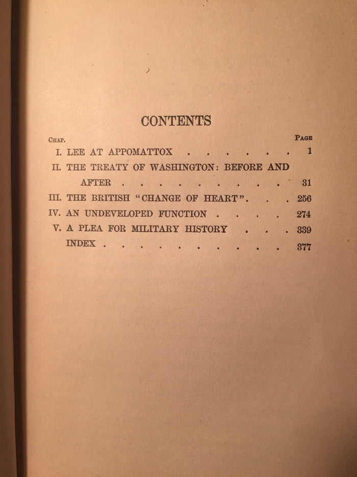 LEE AT APPOMATTOX AND OTHER PAPERS, Charles Adams, 1st/1st 1902 SCARCE CIVIL WAR