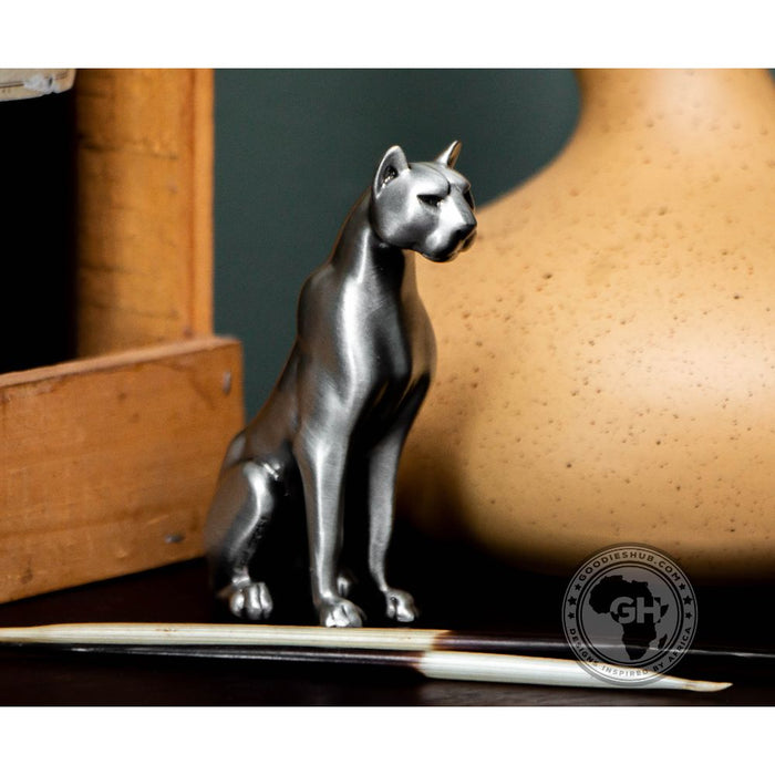 Lioness sitting Pewter Sculpture